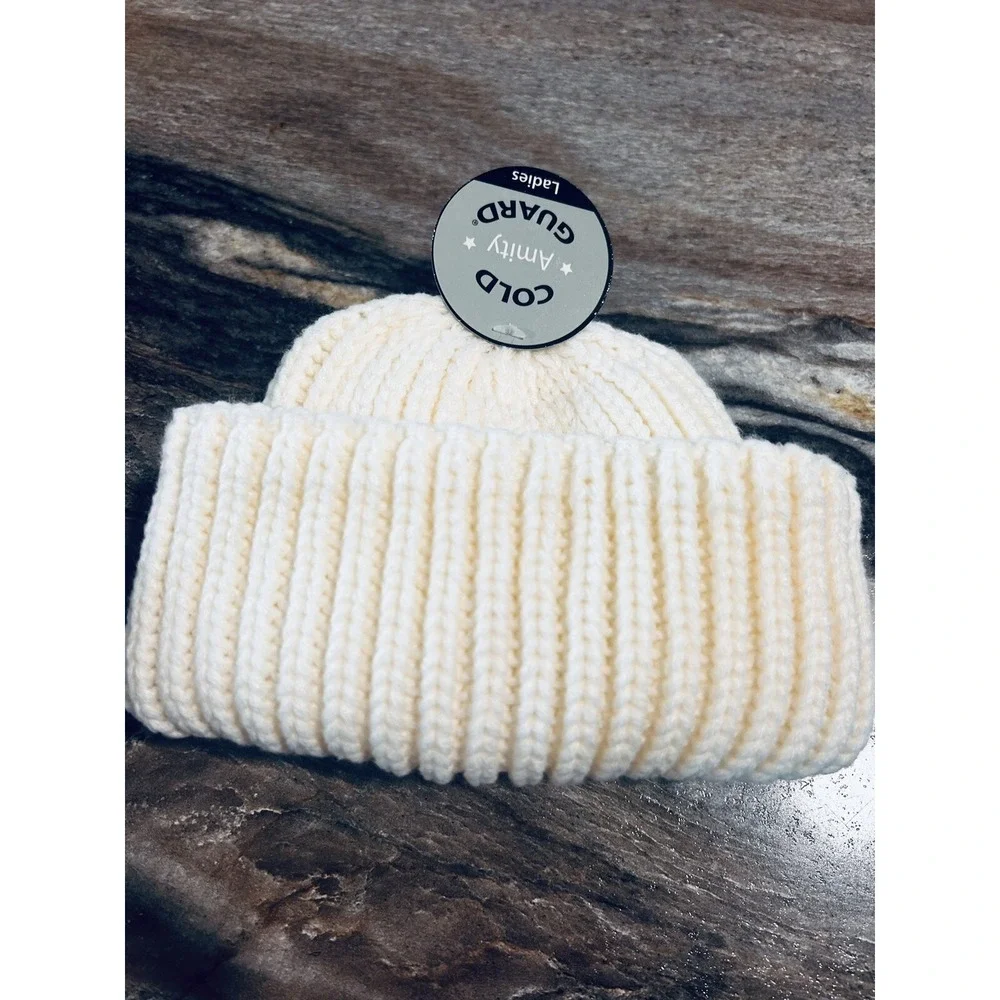 Amity Cold Guard‎ Women's Cream Thermal Knit Hat Beanie NEW Super Nice Beautiful